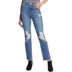 CURRENT/ELLIOTT The Soulmate High Rise Straight Leg Jean Pinyon Blue Women's 27